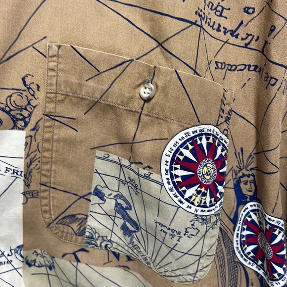 Men’s Gant Salty Dog Nautical Over Print Button Down Shirt Size Large - Picture 4 of 10